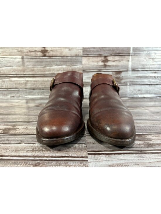 Salvatore Ferragamo  Single Monk Strap Ankle Boots sz 11 D color brown RARE VGT main image 11